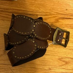 Vintage Genuine Leather Studded Belt